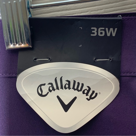 Callaway Deep Purple Golf Shorts 36 Performance Stretch Excellent Condition - Picture 4 of 7